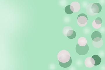 Abstract background with colored circles on the side, copy space, template.