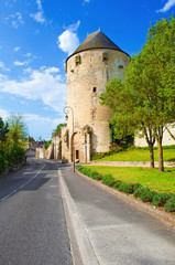 Fototapeta na wymiar Prince of Wales tower in a small town Thouars