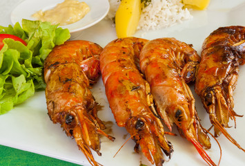 gambas flambées 