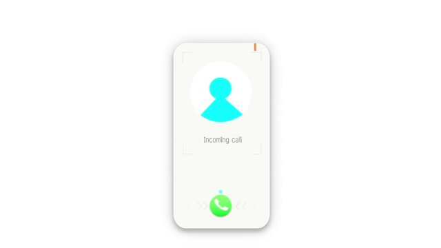 smart phone ring with icon pop up on white background