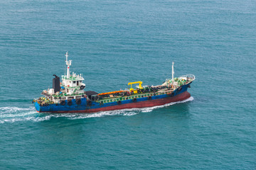 Industrial cargo ship in Busan port
