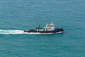 Tug boat goes on Japan Sea, Busan