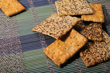 Tasty cookies of different types. Two kinds of biscuit.