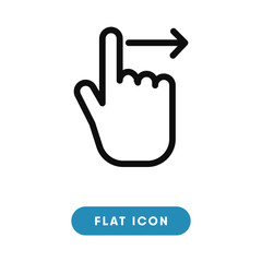 Swipe right vector icon