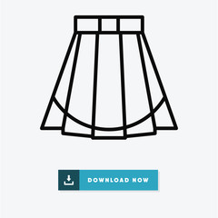 Miniskirt vector icon