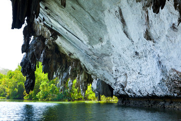 Tam Lod Cave. Phang Nga Bay, Andaman Sea, Thailand, Asia