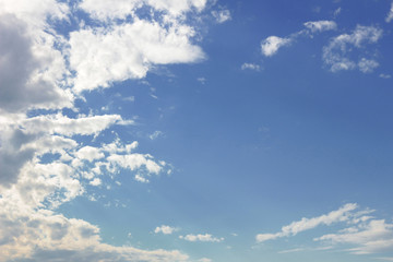 Scenery of the cloud spreading in the sky