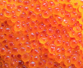 Red caviar close-up. Food background.