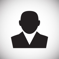 Profile icon on white background for graphic and web design, Modern simple vector sign. Internet concept. Trendy symbol for website design web button or mobile app