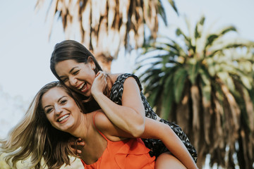 Cute couple having fun in the park