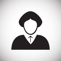 Profile icon on white background for graphic and web design, Modern simple vector sign. Internet concept. Trendy symbol for website design web button or mobile app