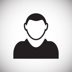 Profile icon on white background for graphic and web design, Modern simple vector sign. Internet concept. Trendy symbol for website design web button or mobile app