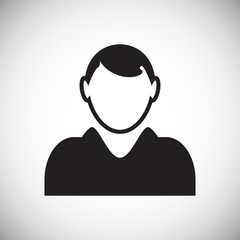 Profile icon on white background for graphic and web design, Modern simple vector sign. Internet concept. Trendy symbol for website design web button or mobile app