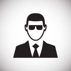 Profile icon on white background for graphic and web design, Modern simple vector sign. Internet concept. Trendy symbol for website design web button or mobile app