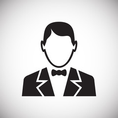 Profile icon on white background for graphic and web design, Modern simple vector sign. Internet concept. Trendy symbol for website design web button or mobile app