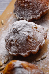 cake with powdered sugar