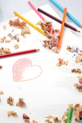 gespitzte Buntstifte