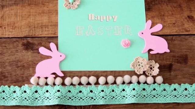 vintage easter greeting card, Happy Easter