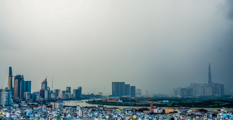 Ho Chi Minh City Skyline in Bad Weather