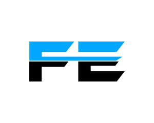 Initial letter FE logo template design