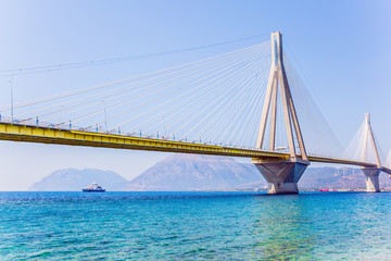 Obraz premium Cable-stayed bridge over the Gulf of Corinth