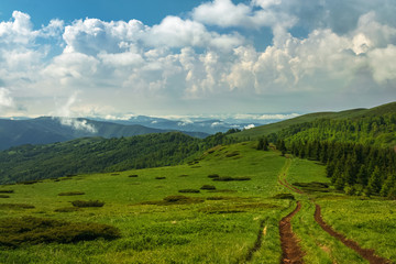 Obraz premium Beautiful mountain landscape on Stara Planina mountain in Serbia.