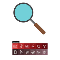 Magnifying glass vector icon