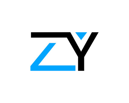 Initial letter ZY logo template design