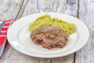 steak haché et purée