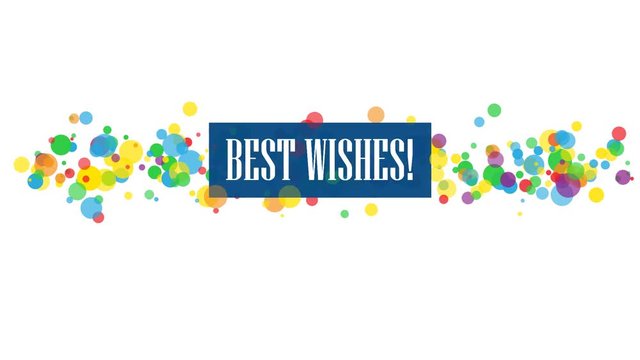 BEST WISHES colorful kinetic type banner