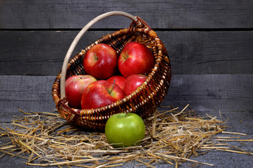 fresh, tasty, juicy, useful fruit in a basket, useful fruit in a basket.A LOT OF FRUITS. AWAY WITH APPLES. FRUITS