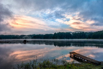morning at mountain lake