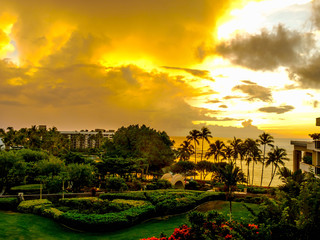 Hilton Waikoloa Sunset, Big Island of Hawai'i - obrazy, fototapety, plakaty