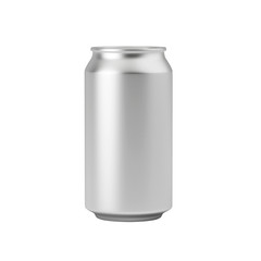 Template aluminum soda can isolated on white background, mockup, can for beer and carbonated drinks. 3D rendering, 3d illustration.