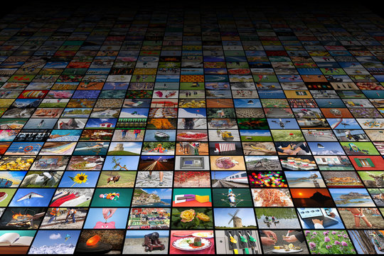 Giant multimedia widescreen video and image walls