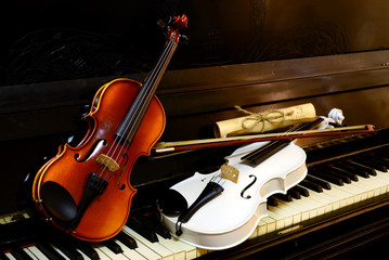 Fototapeta premium two violins and piano.two violins and piano