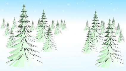 Obraz premium christmas tree on blue background