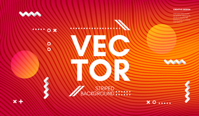 Abstract Wave Background with Gradient Lines.