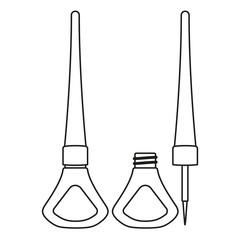 Line art black white liquid waterproof eyeliner