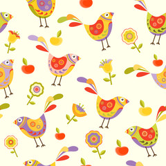 Seamless baby pattern with cute animals and toys . Vector bright illustration for kids. Seamless childrens background for wallpapers or textile.