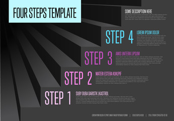 Infogrpahic steps diagram template