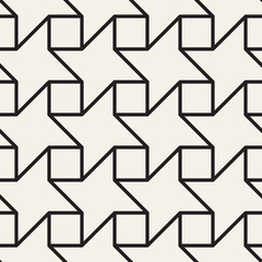 Vector seamless lattice pattern. Modern thin lines abstract texture. Repeating geometric tiles from square and star shapes.
