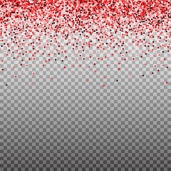 Red and pink glitter background. Template for holiday designs, Valentines Day.