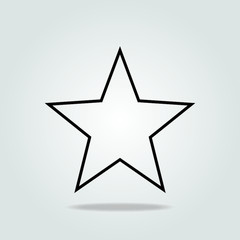 black star isolated on white background