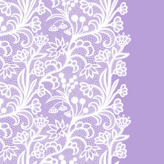 White vintage lace elegant lace. Lacy border.