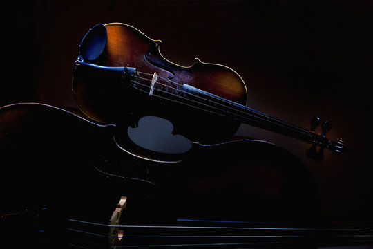 Old Violin And Cello