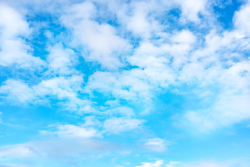 Blue sky with white clouds. Daytime and good weather