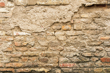 Old painted  brick wall background texture