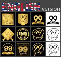 Set of number 99 templates