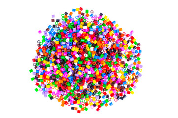 Mix color plastic particles children's mosaic